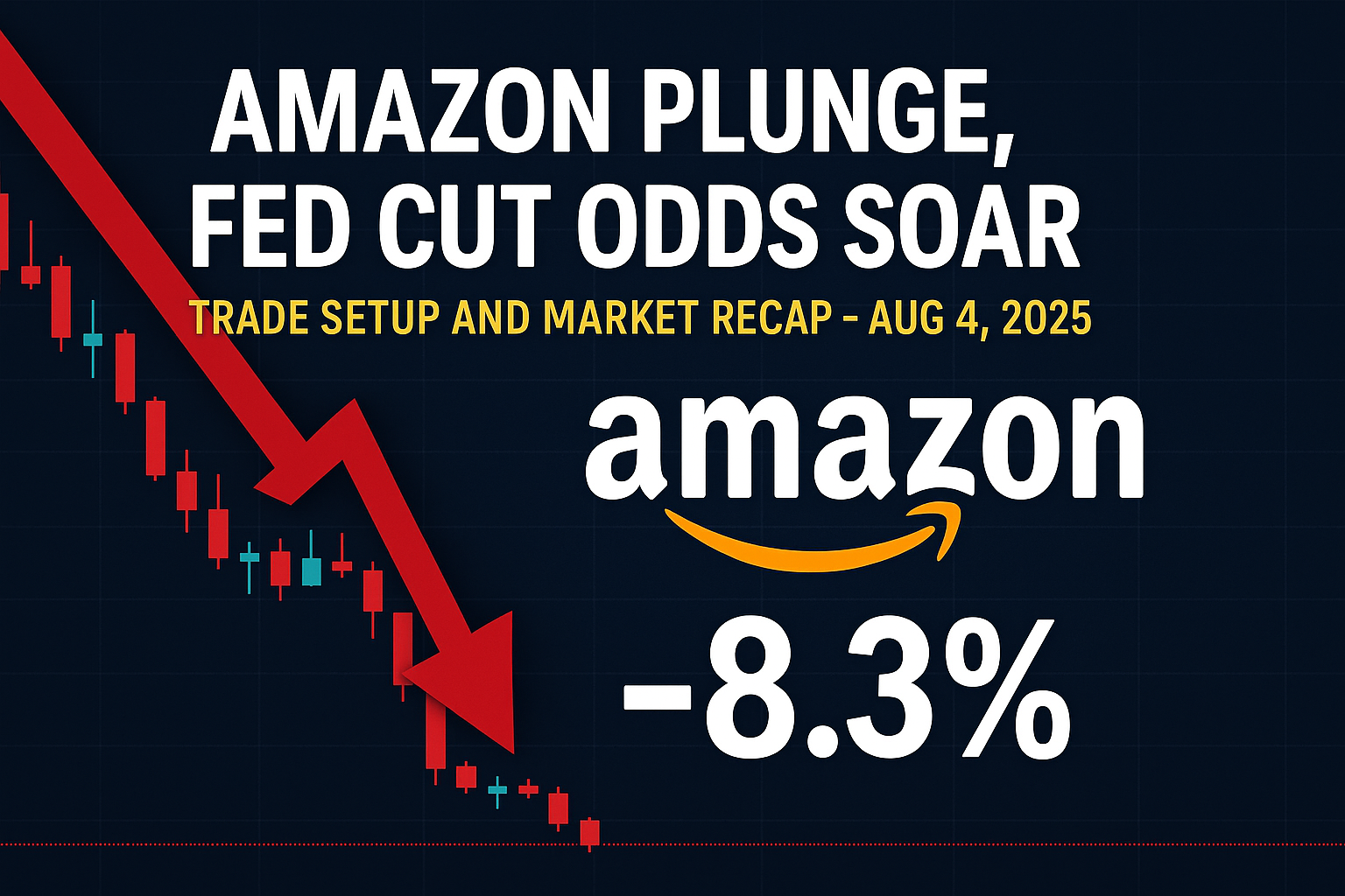 Amazon Plunge, Fed Cut Odds Soar: Trade Setup and Market Recap – Aug 4, 2025