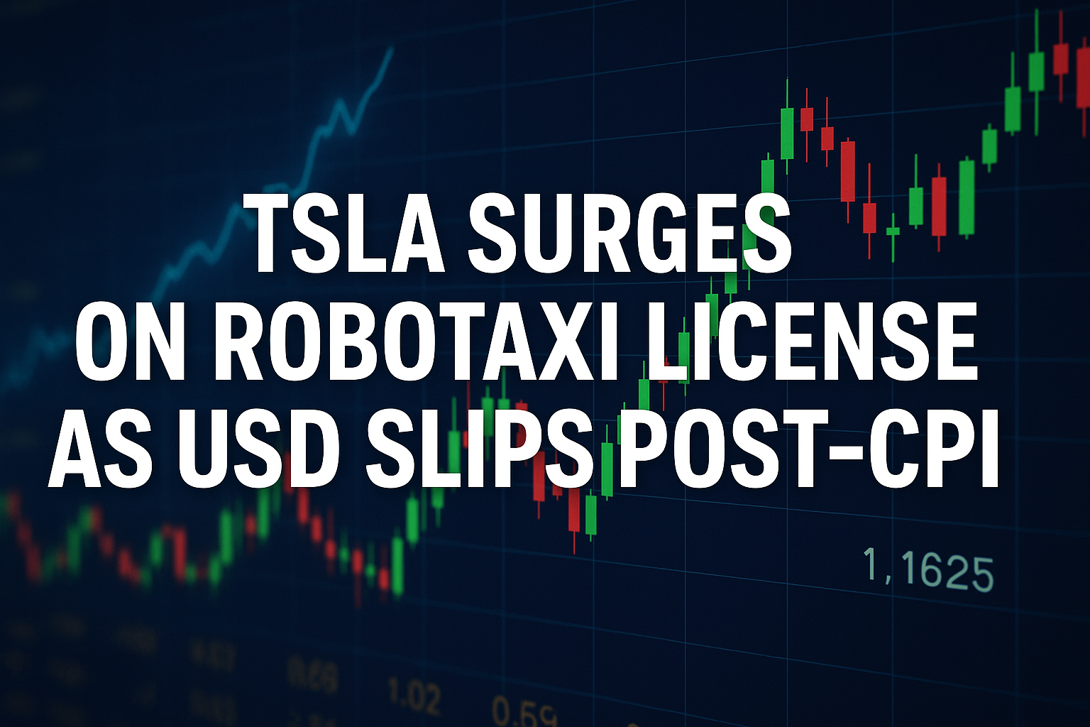 TSLA Surges on Robotaxi License as USD Slips Post-CPI